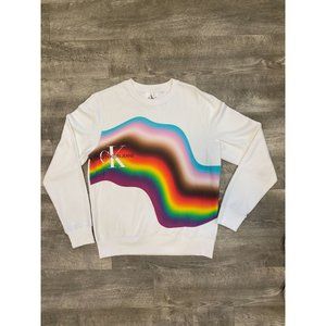 NWT Calvin Klein Jeans Crewneck Women's Pride Warp